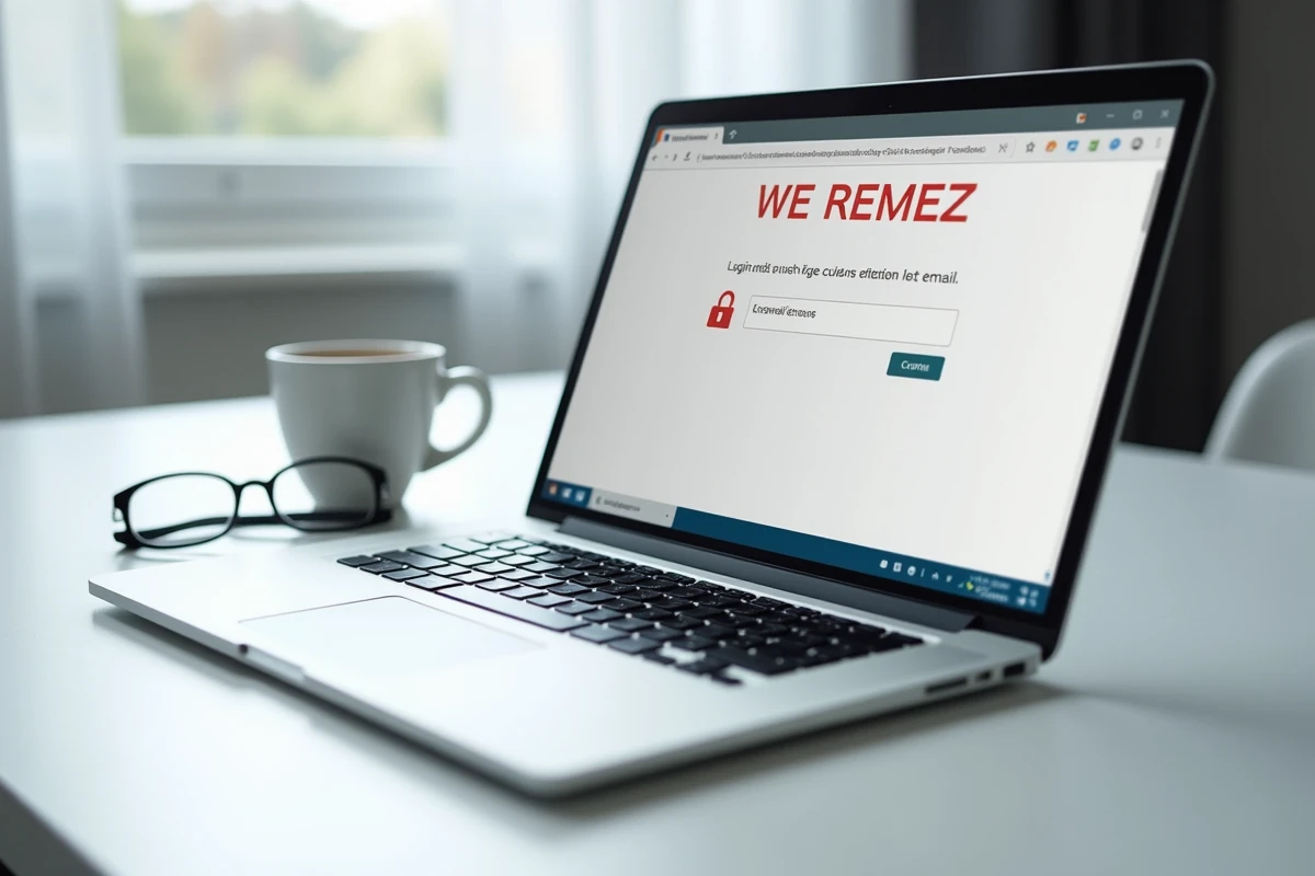 Écran d'ordinateur affichant une erreur de connexion au webmail Grenoble avec identifiants incorrects
